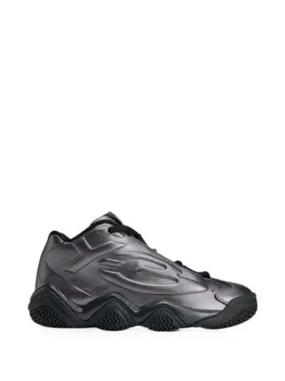 Y-3 Megaball sculptural leather sneakers - Silver