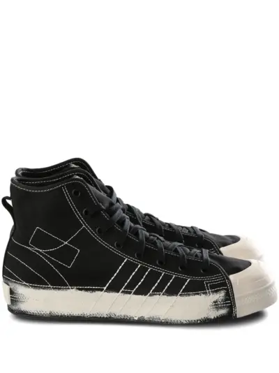 Y-3 Nizza Hi contrast-stitch sneakers - Black