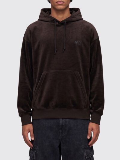 Y-3 Velvet Hoodie with Drawstring and Kangaroo Pocket