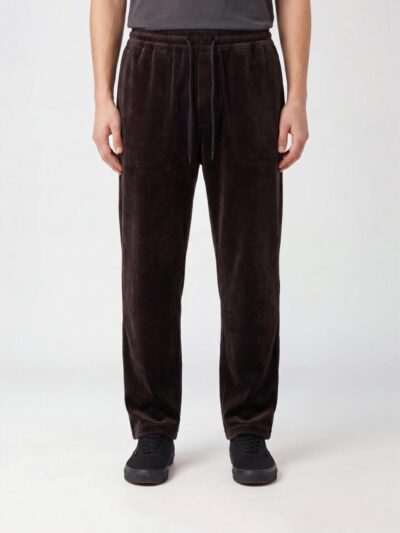 Y-3 Velvet Trousers with Drawstring Waist and Side Pockets