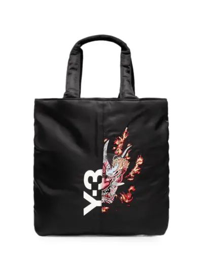 Y-3 Yaksha graphic-print tote bag - Black