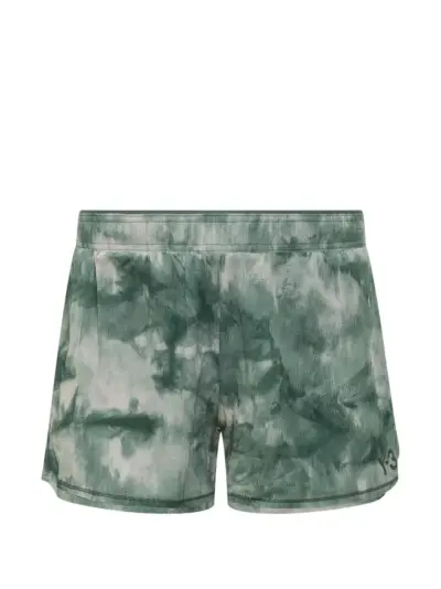 Y-3 aop running shorts - Green