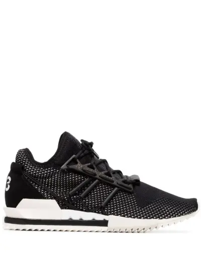 Y-3 black Harigane leather sneakers