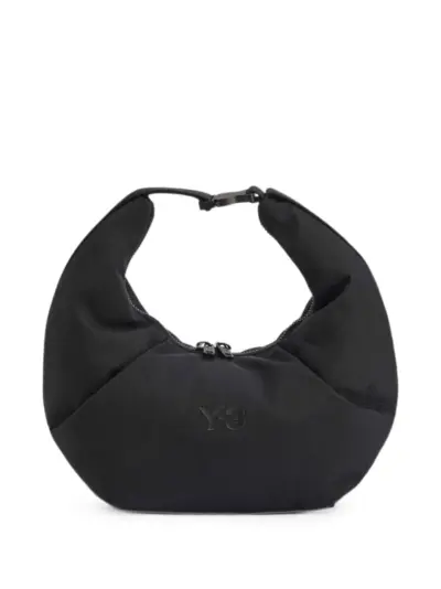 Y-3 crescent-silhouette tote bag - Black