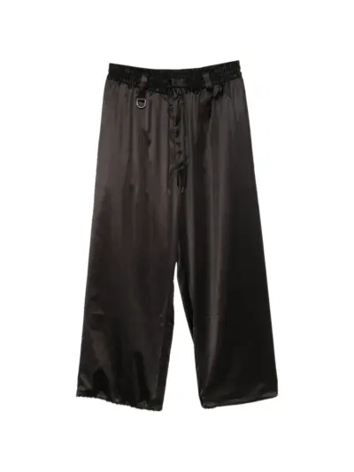 Y-3 drawstring satin trousers - Black