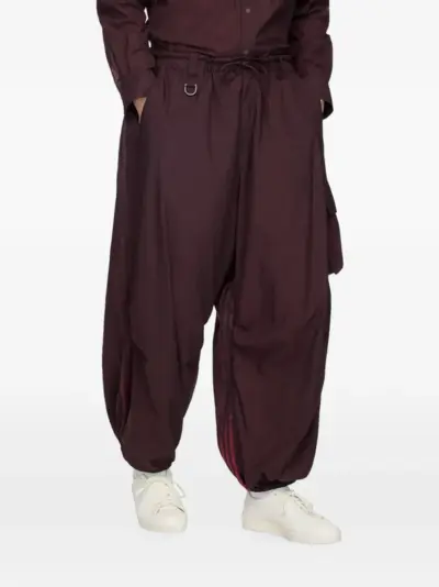 Y-3 gradient-stripe cargo pants - Red