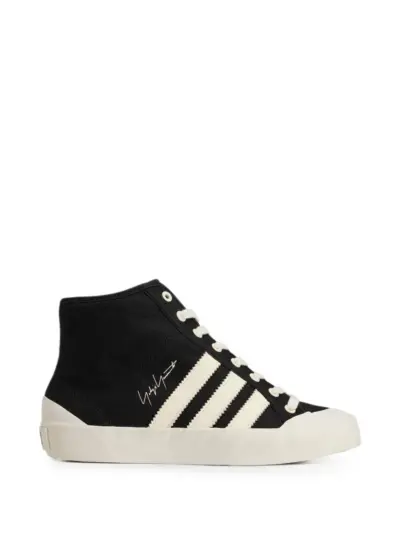 Y-3 high-top canvas sneakers - Black