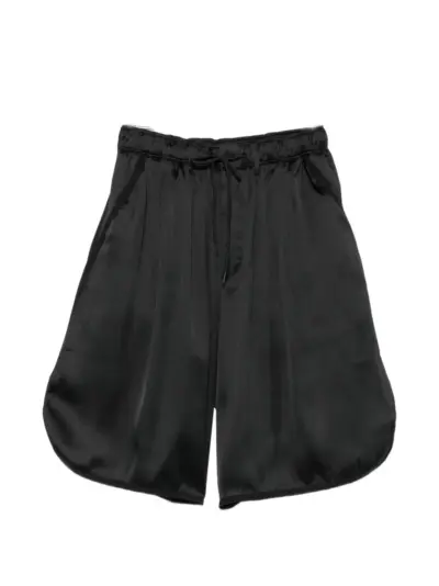 Y-3 logo-detail drawstring shorts - Black