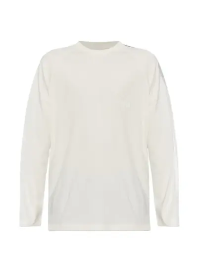 Y-3 logo-print long-sleeve T-shirt - Neutrals