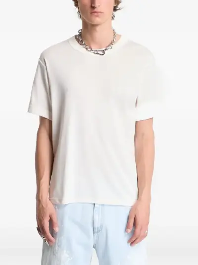 Y-3 logo-print short-sleeve T-shirt - White