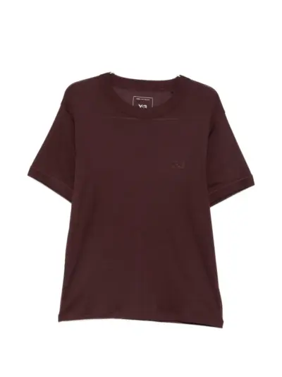 Y-3 logo-print slim-fit T-shirt - Red