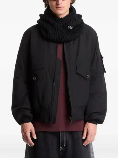 Y-3 pocket-detail zip-up bomber jacket - Black