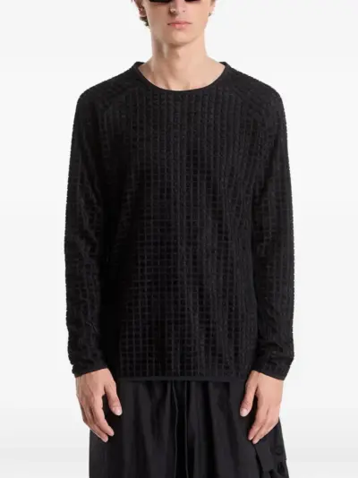Y-3 reversible waffle-knit T-shirt - Black
