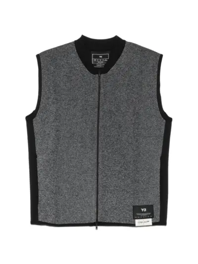 Y-3 skull-print zip-up gilet - Black