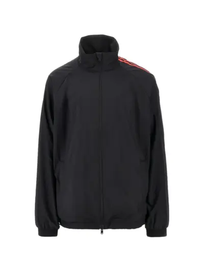 Y-3 stripe-detail zip-up sweatshirt - Black