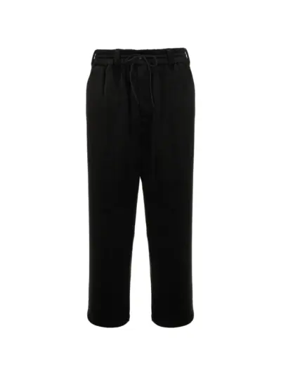 Y-3 velvet drawstring trousers - Black