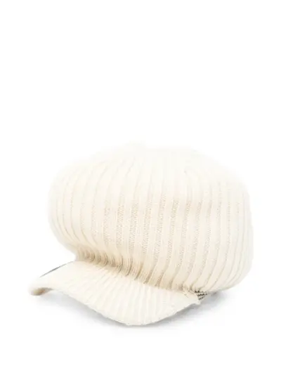 Y-3 x Wales Bonner ribbed-knit beanie hat - Neutrals