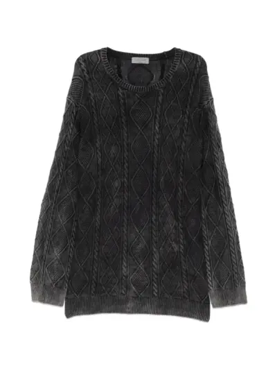 Yohji Yamamoto Alan cable-knit sweater - Grey