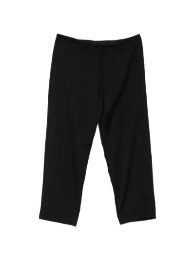 Yohji Yamamoto drawstring wide-leg trousers - Black