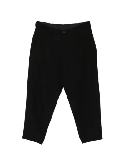 Yohji Yamamoto gabardine trousers - Black