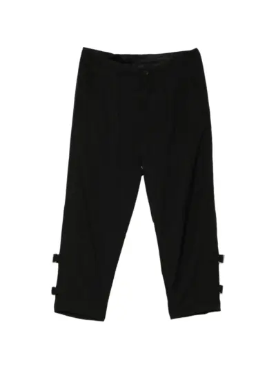 Yohji Yamamoto gabardine trousers - Black