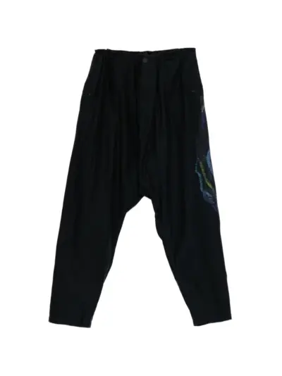 Yohji Yamamoto graphic-print jeans - Black