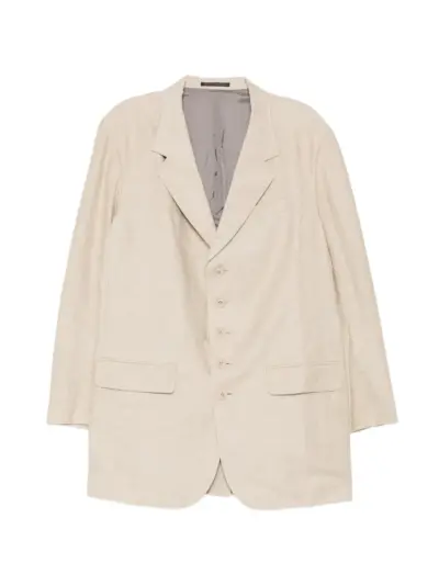 Yohji Yamamoto single-breasted blazer - Neutrals