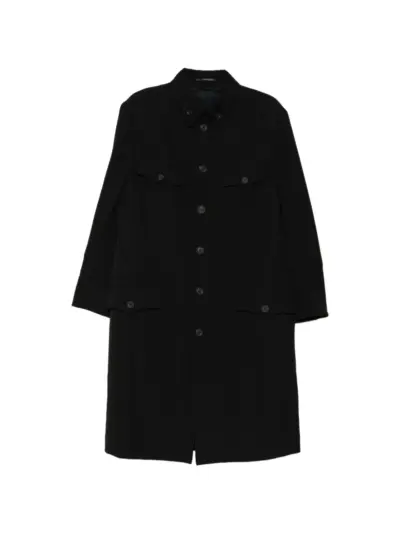 Yohji Yamamoto single-breasted coat - Black