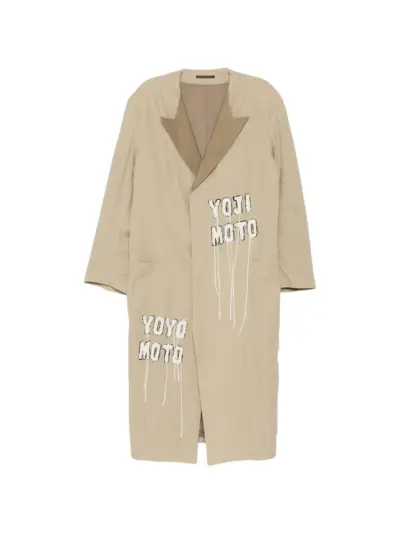 Yohji Yamamoto single-breasted coat - Neutrals