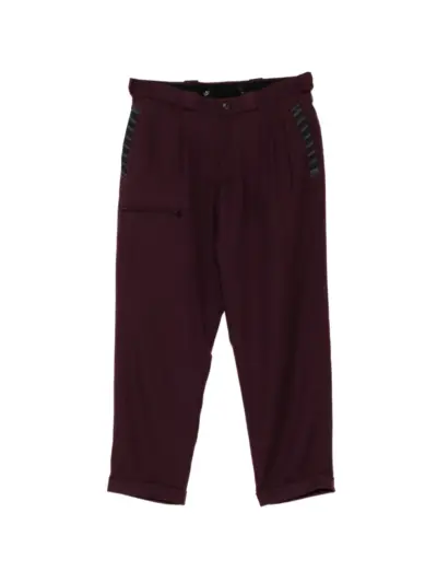 Yohji Yamamoto zip-strap pleated trousers - Purple