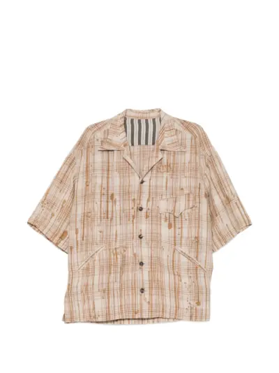 Ziggy Chen all-over graphic-print shirt - Neutrals