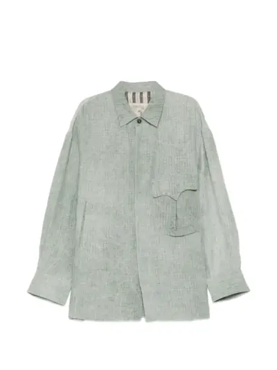 Ziggy Chen chest-pocket shirt - Green