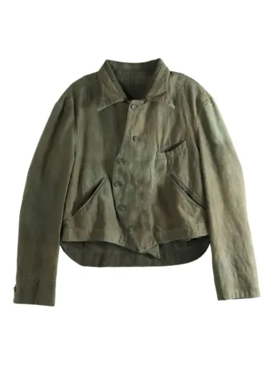 Ziggy Chen curved hem shirt jacket - Green