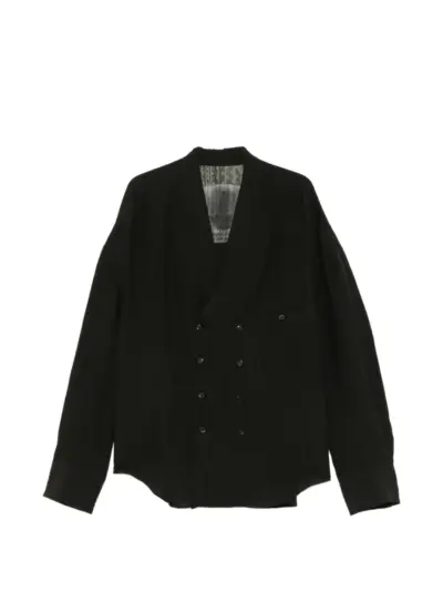Ziggy Chen double-breasted buttoned jacket - Green