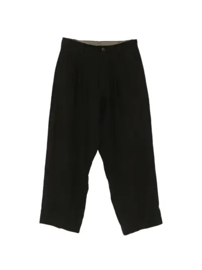 Ziggy Chen pleated buttoned trousers - Black