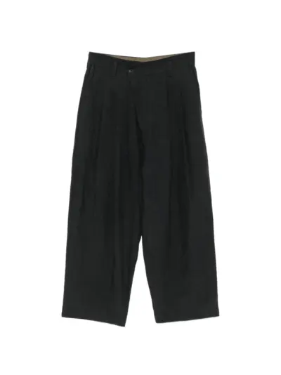 Ziggy Chen pleated-waistband pocket trousers - Blue