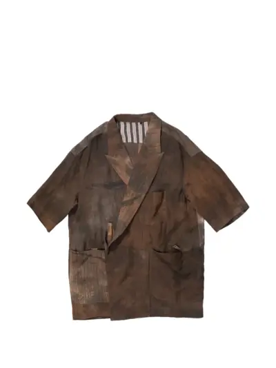 Ziggy Chen printed shirt - Brown
