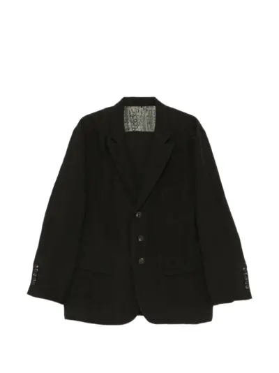 Ziggy Chen single-breasted notched-lapels jacket - Black