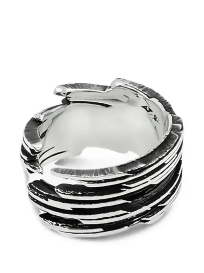 mosais HYD-D-14 textured open ring - Silver