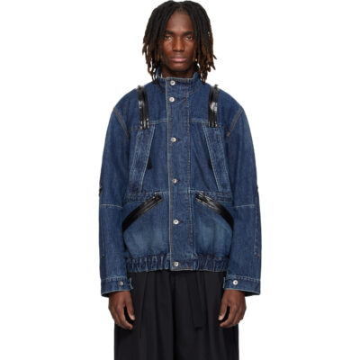 sacai Blue Blouson Denim Jacket
