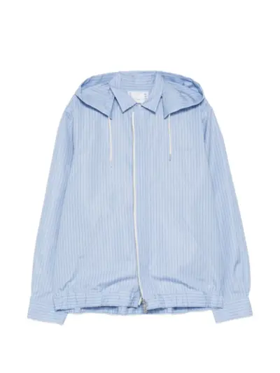 sacai striped jacket - Blue