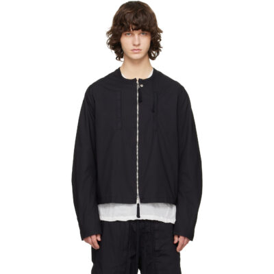 thom/krom Black Bomber Jacket