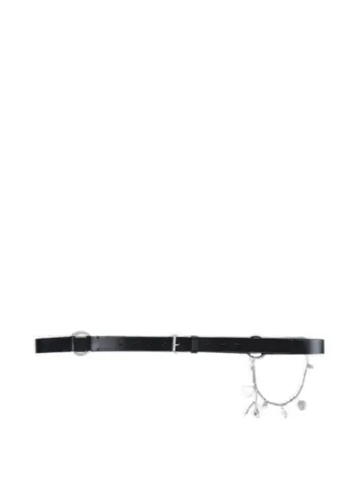 Ann Demeulemeester Charis charm-embellished leather belt - Black