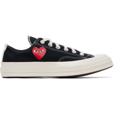 COMME des GARÇONS PLAY Black Converse Edition Chuck 70 OG Single Heart Sneakers