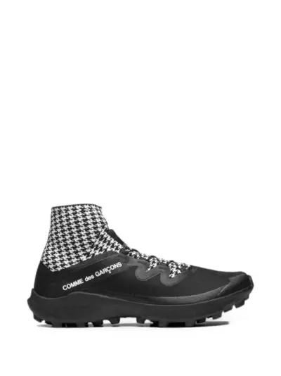 Comme Des Garçons x Salomon Cross houndstooth-print sneakers - Black