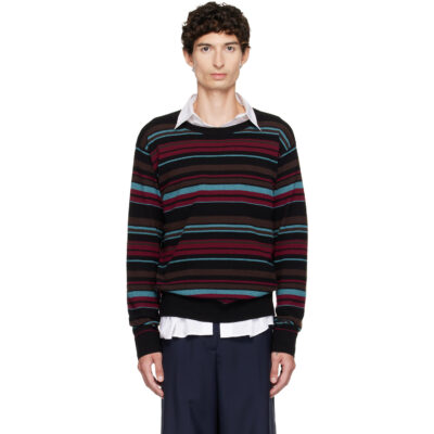 Dries Van Noten Black Striped Sweater