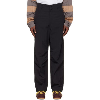 Dries Van Noten Black Taffeta Trousers