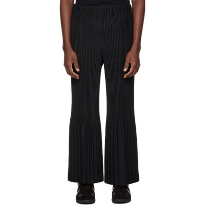 HOMME PLISSÉ ISSEY MIYAKE Black Pleats Bottoms 1 Trousers