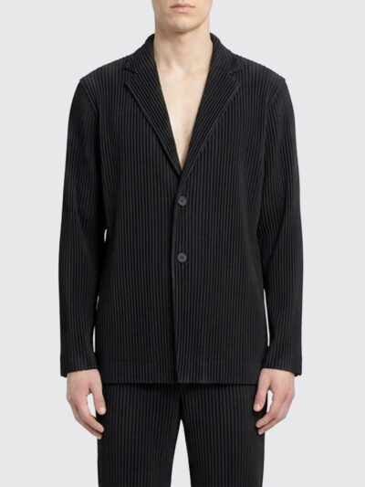 HOMME PLISSE' ISSEY MIYAKE Homme Plissé Issey Miyake Short Single-Breasted Pleated Crêpe Blazer