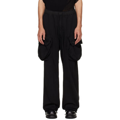 Julius Black Gasmask Wide Cargo Pants